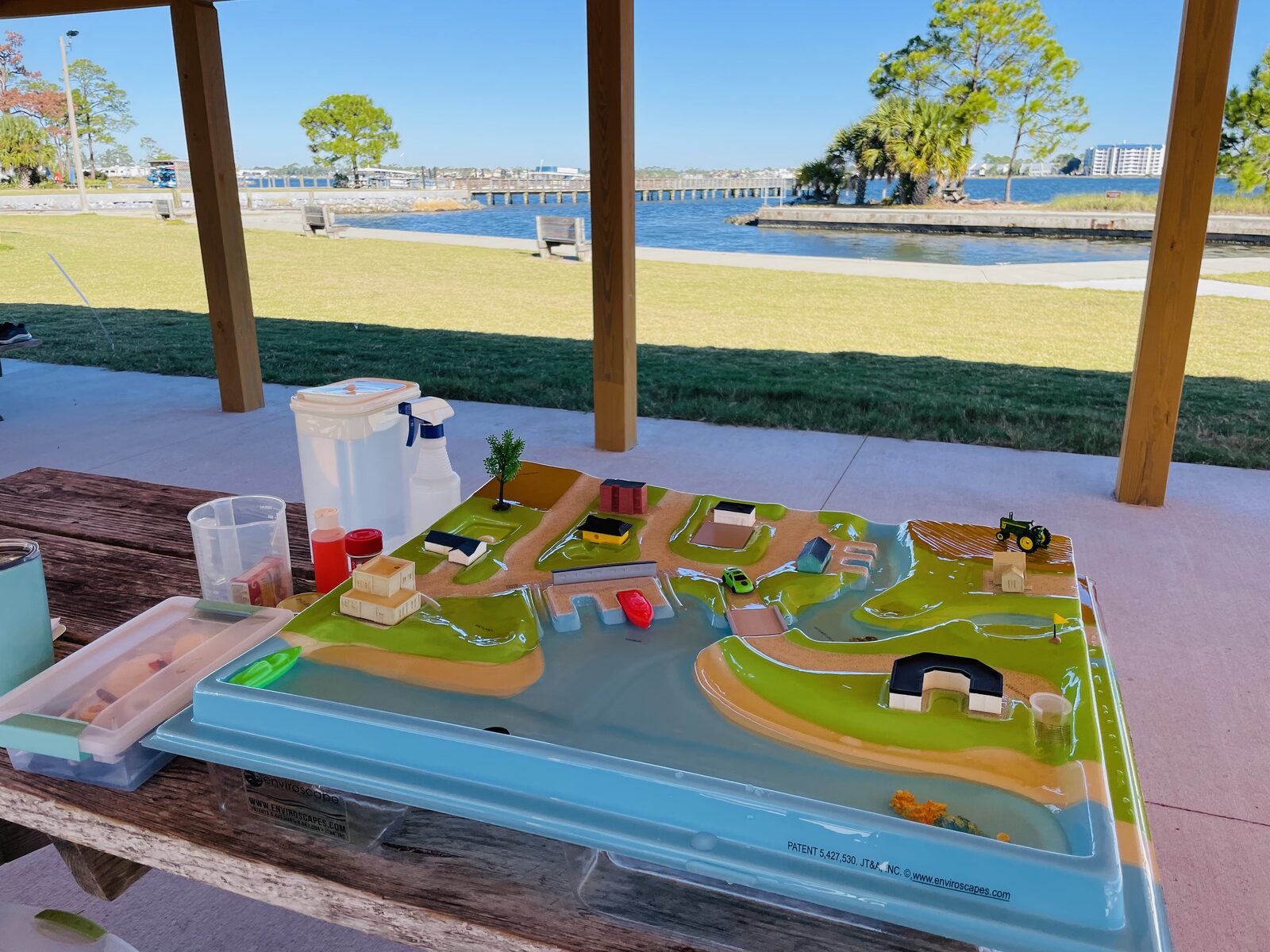 A watershed model used to demonstrate stormwater and pollution impacts